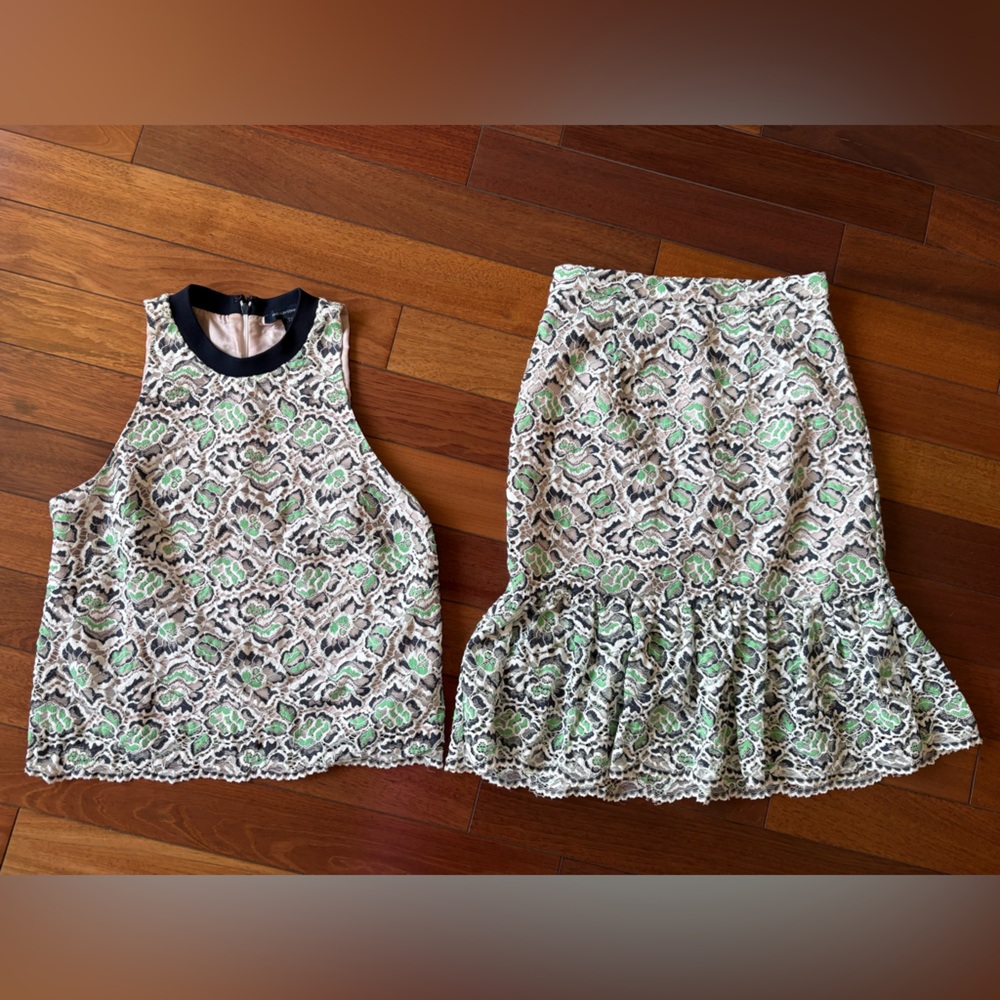 French Connection Lace Set - Top & Skirt Size 2
